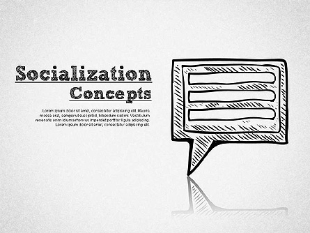 Socialization Concept Shapes Presentation Template, Master Slide