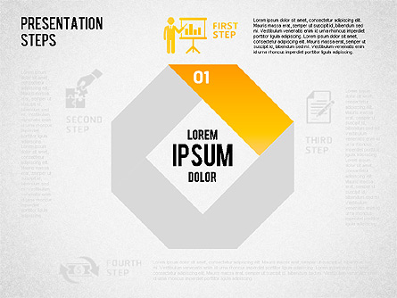 Presentation Steps Diagram Presentation Template, Master Slide