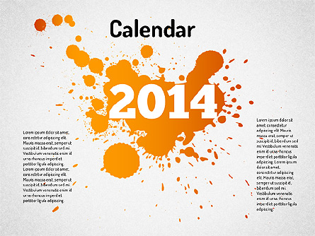 PowerPoint Calendar 2014 Presentation Template, Master Slide