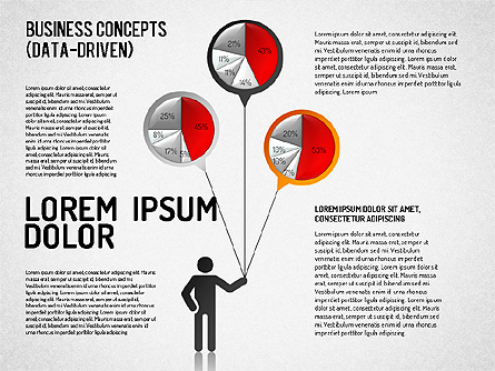 Business Concepts (data driven) Presentation Template, Master Slide