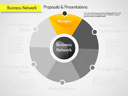 Business Network Diagram Presentation Template, Master Slide