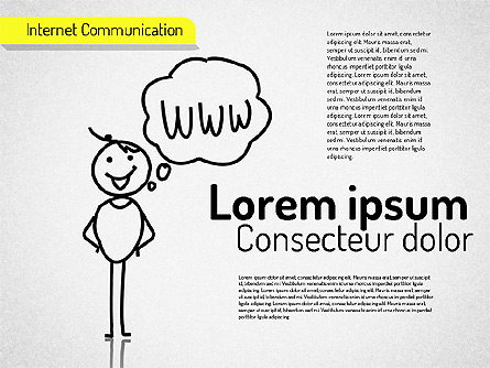 Internet Communication Shapes Presentation Template, Master Slide