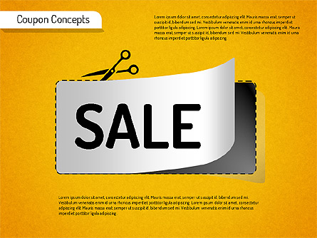 Coupon Concepts Shapes Presentation Template, Master Slide