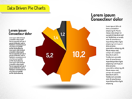 Creative Pie Charts (data driven) Presentation Template, Master Slide