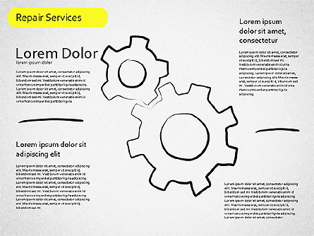 Repair Services Shapes Presentation Template, Master Slide