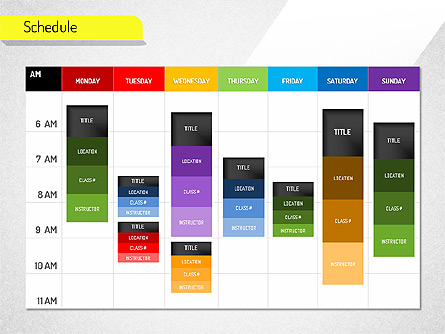Schedule Presentation Template, Master Slide