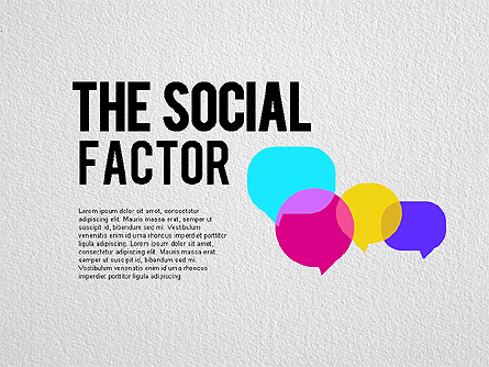 The Social Factor Infographic Presentation Template, Master Slide