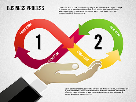 Business Process Shapes Presentation Template, Master Slide