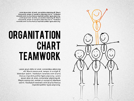 Teamwork Org Chart Presentation Template, Master Slide