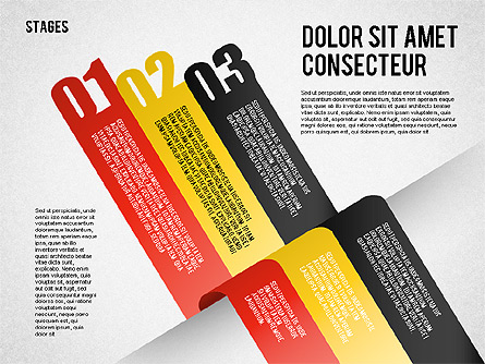 Tape with Numbers Diagram Presentation Template, Master Slide