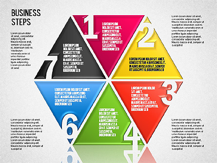 Flow Stage Diagram Presentation Template, Master Slide