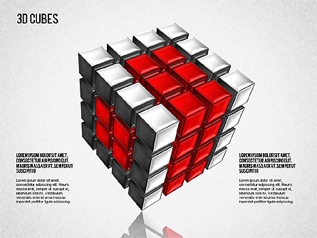 Complex 3D Cubes Presentation Template, Master Slide