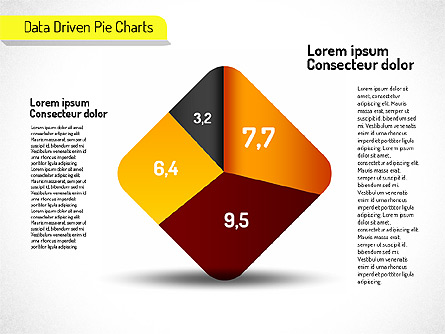 Creative Pie Charts Set (data driven) Presentation Template, Master Slide