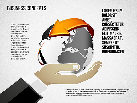 Shapes in Hand Presentation Template, Master Slide