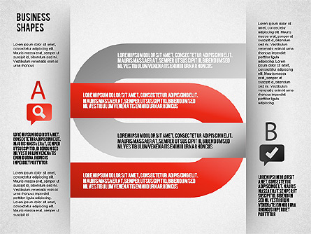 Intersecting Tape Diagram Presentation Template, Master Slide