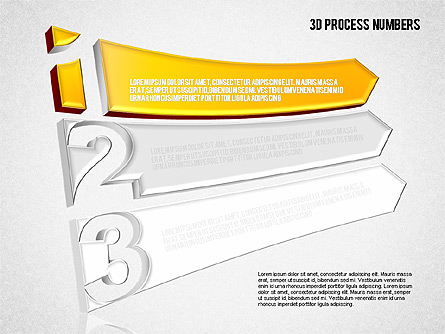 Shapes and Stage with Numbers Presentation Template, Master Slide