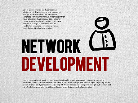 Network Development Shapes Presentation Template, Master Slide