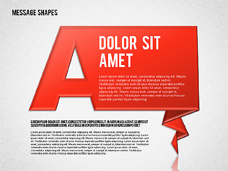 Dialog Shapes Presentation Template, Master Slide