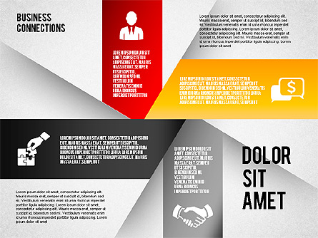 Polylines Style Diagram Presentation Template, Master Slide