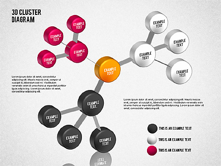 3D Cluster Diagram Presentation Template, Master Slide