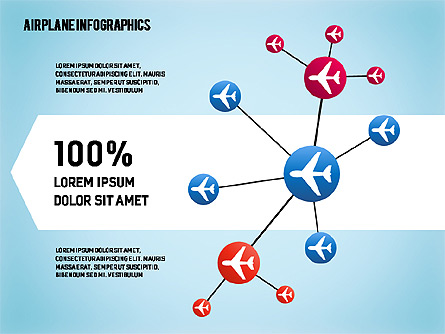 Airplane Infographics Presentation Template, Master Slide