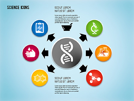 Science Process with Icons Presentation Template, Master Slide