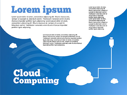 Cloud Distributed Computing Diagram Presentation Template, Master Slide