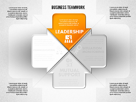 Business Teamwork Process Presentation Template, Master Slide