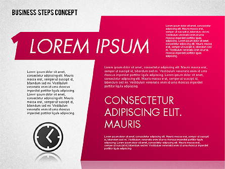 Three Steps Concept Presentation Template, Master Slide
