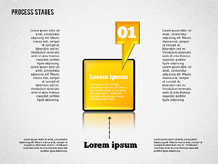 Process Stages Toolbox Presentation Template, Master Slide