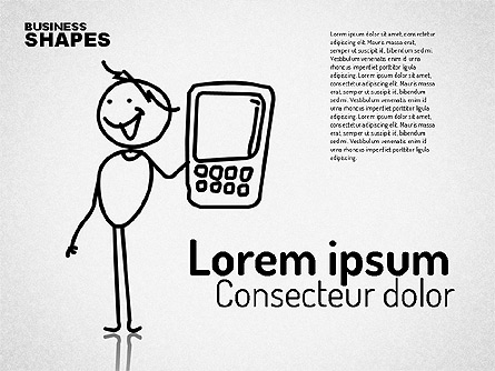 Internet Communication Character Presentation Template, Master Slide