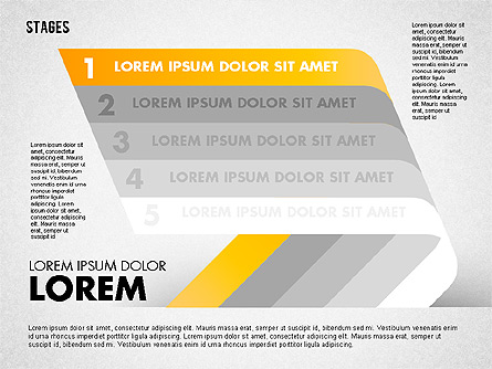 Five Stages Presentation Template, Master Slide