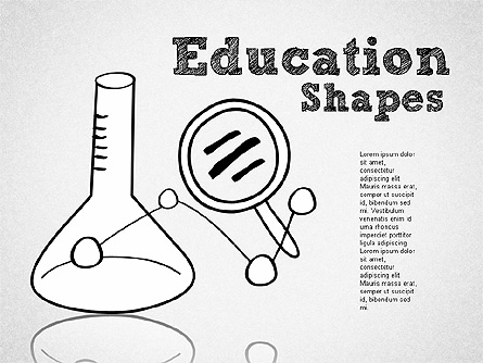 Hand Drawn Style Education Shapes Presentation Template, Master Slide