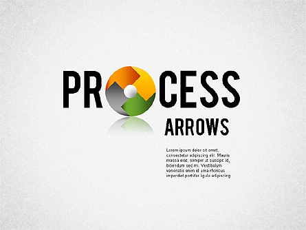 Banner Ribbon Style Process Arrows Presentation Template, Master Slide