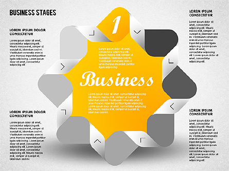 Mobius Strip Like Stages Presentation Template, Master Slide