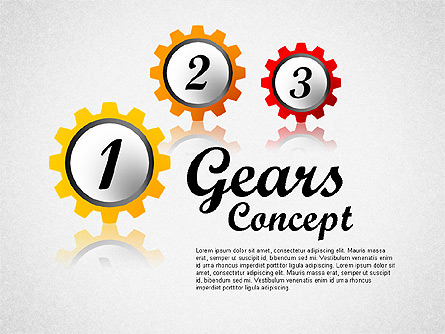 Gears Concept Diagram Presentation Template, Master Slide