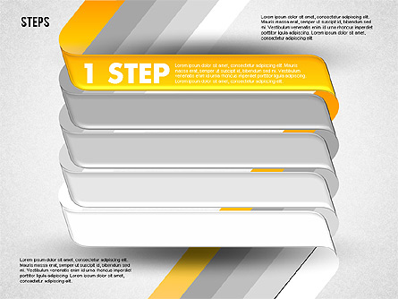 Five Step Options Presentation Template, Master Slide