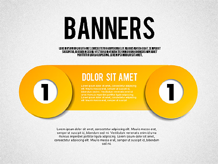 Banners with Numbers Presentation Template, Master Slide