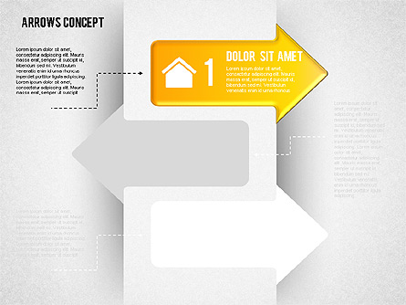 Options and Arrows Diagram Presentation Template, Master Slide