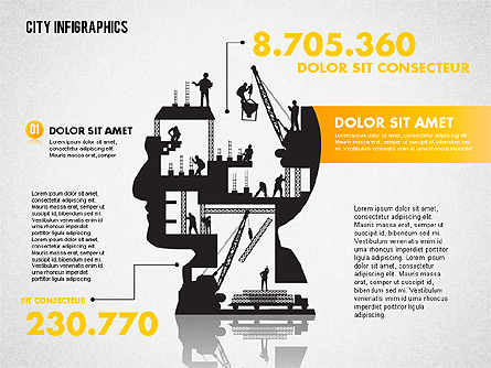 Construction Infographics Presentation Template, Master Slide
