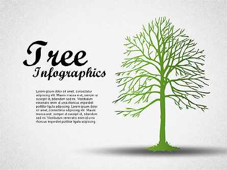 Green Tree Infographics Presentation Template, Master Slide