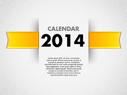 2014 Calendar for PowerPoint Presentation Template, Master Slide