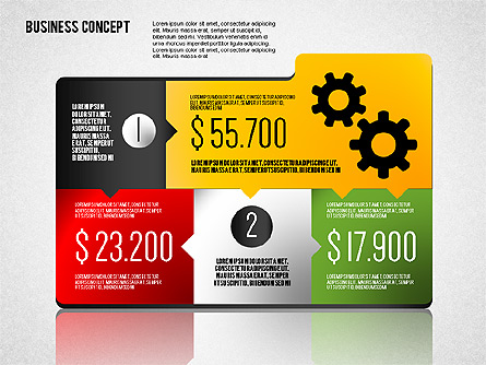 Business Report Concept Presentation Template, Master Slide