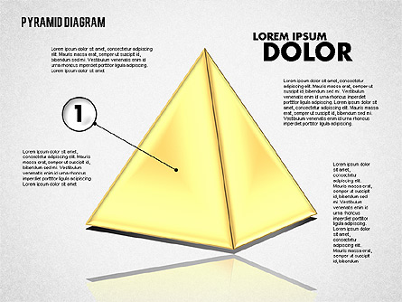 3D Layered Pyramid Diagram Presentation Template, Master Slide