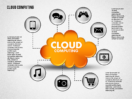 Cloud Computing Shapes Presentation Template, Master Slide