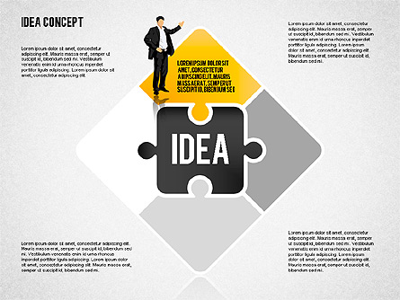 Idea Puzzle Concept with People Presentation Template, Master Slide