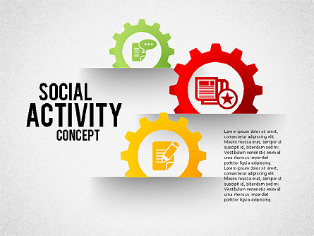 Social Activity Shapes Presentation Template, Master Slide