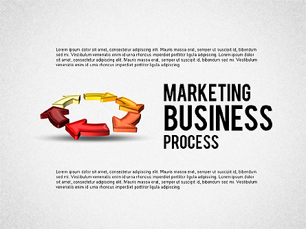 Web Marketing Business Process Circle Presentation Template, Master Slide