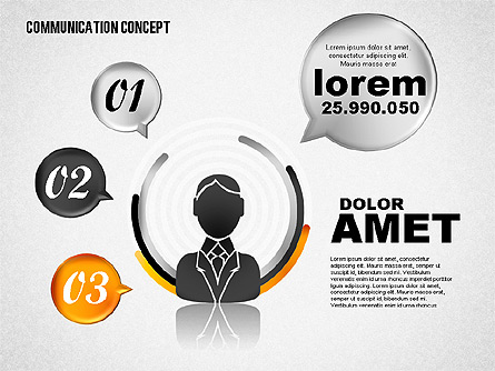 Communication Concept Presentation Template, Master Slide