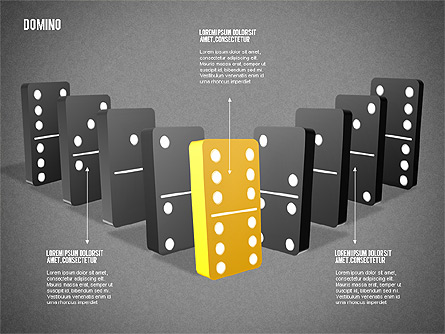 Domino Concept Diagram for Presentations in PowerPoint and Keynote ...